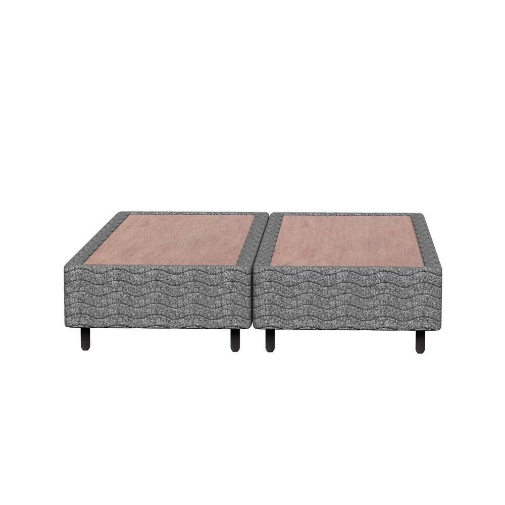 Base Box Queen Size Probel Village com Revestimento em Tecido Poliéster 38x158x198cm - Preto - 5
