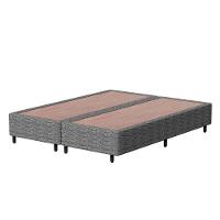 Base Box Queen Size Probel Village com Revestimento em Tecido Poliéster 38x158x198cm - Preto