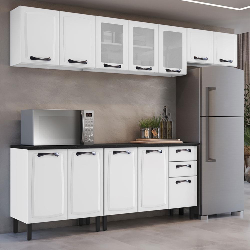 Cozinha Compacta Itatiaia New Premium com 12 Portas, 2 Gavetas e 10 Prateleiras - 280cm de largura - 1