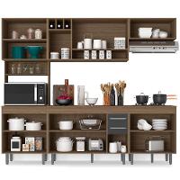 Cozinha Compacta Poliman Barcelona com 13 Portas, 2 Gavetas, 5 Prateleiras e Nicho para Micro-ondas - 258cm de largura - 3