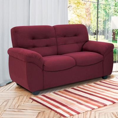 Sofá de 2 Lugares Linoforte Stillus II com 154 cm de Largura e Revestido em Tecido Suede