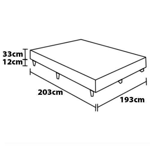 Base Box King Size Umaflex Itália com Revestimento em Tecido Jacquard 45x193x203cm – Branco - 2