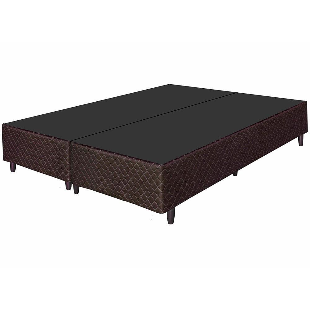 Base Box Queen Size Umaflex Orleans com Revestimento em Tecido Poliéster 38x158x198cm – Marrom - 1