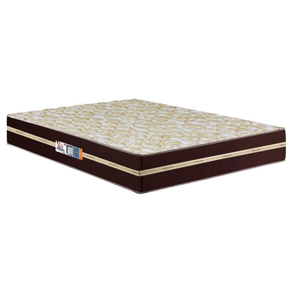 Cama Box de Casal Hellen Millenium Espuma D33 com Box Baú Probel Universal 59x138x188cm - Marrom/Bege - 2