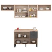 Cozinha Completa Demóbile Firenze com 7 Portas, 3 Gavetas, 3 Prateleiras e Nicho - 259,5cm de Largura - 3