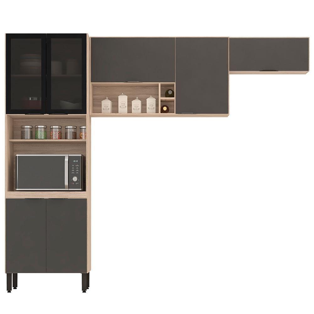 Cozinha Compacta Demóbile Firenze com 7 Portas e 6 Prateleiras - 260cm de largura - 2