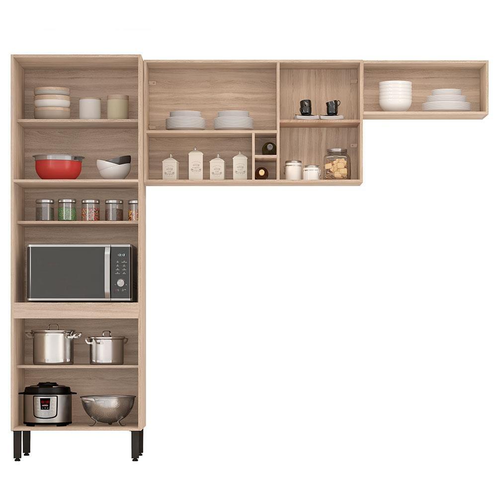 Cozinha Compacta Demóbile Firenze com 7 Portas e 6 Prateleiras - 260cm de largura - 3