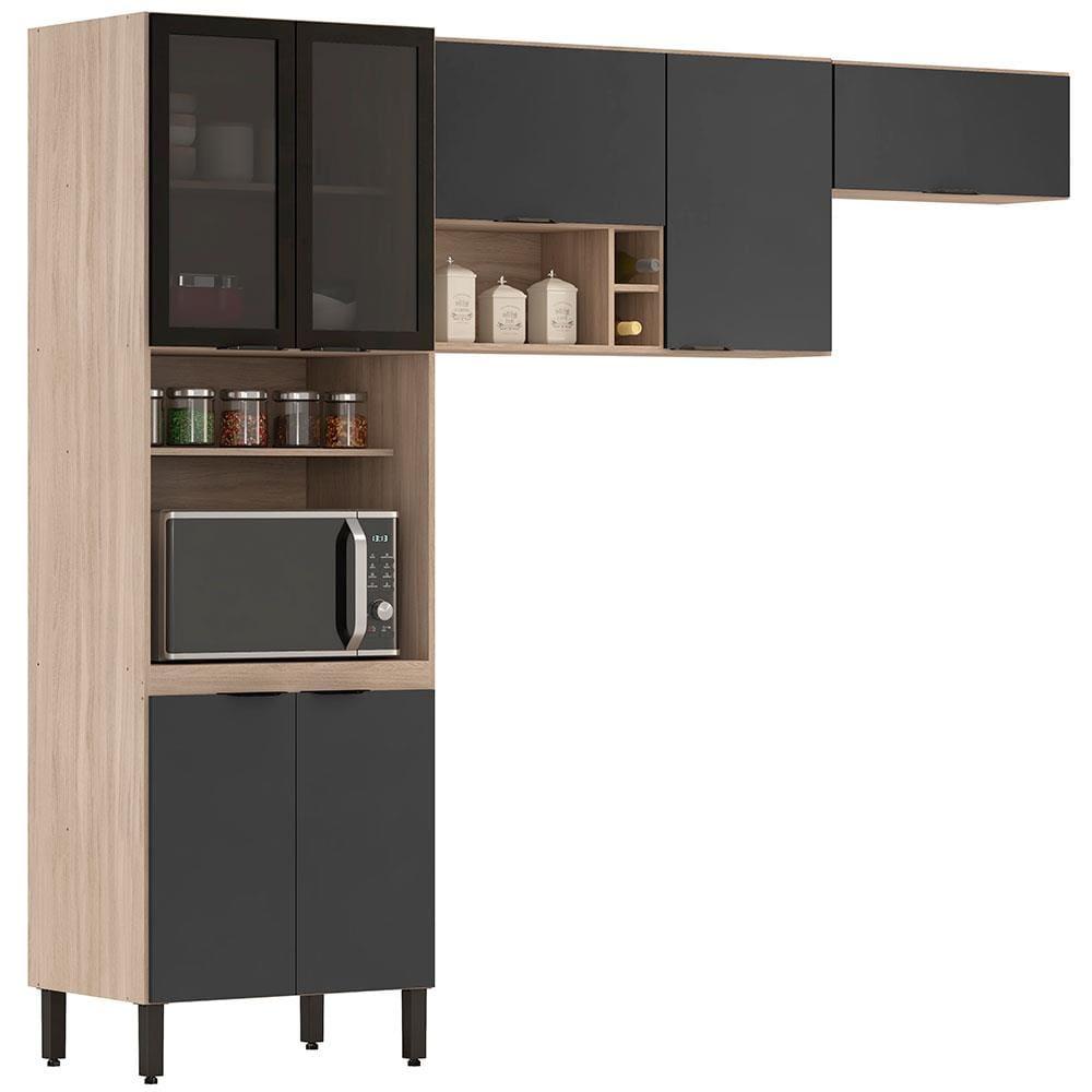 Cozinha Compacta Demóbile Firenze com 7 Portas e 6 Prateleiras - 260cm de largura - 4