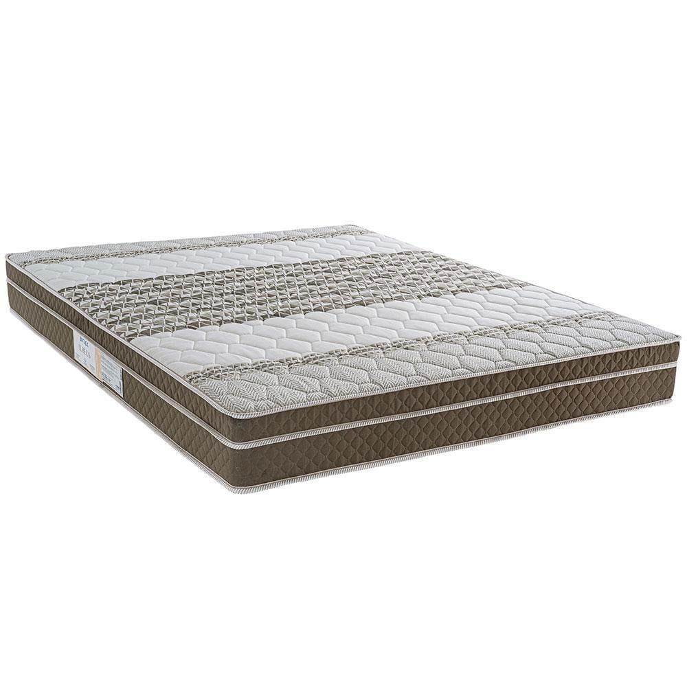 Cama Box Queen Size Ilhéus com Molas Ensacadas e Euro Pillow 63x158x198cm - Marrom/Bege Estampado - 3