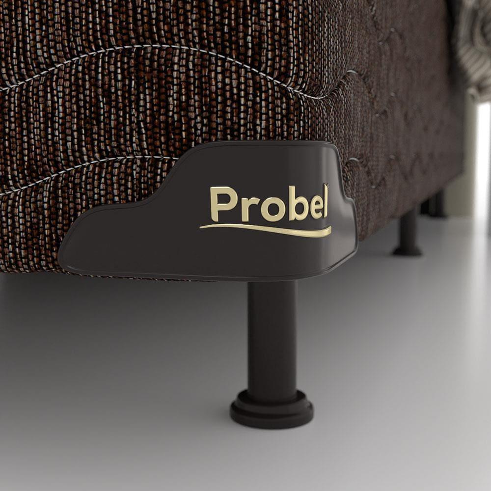 Base Box Queen Size Probel Century com Revestimento em Tecido Poliéster 38x158x198cm - Marrom - 2