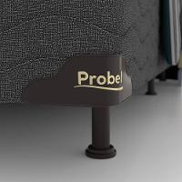 Base Box King Size Probel Village com Revestimento em Tecido Poliéster 38x193x203cm - Preto - 2