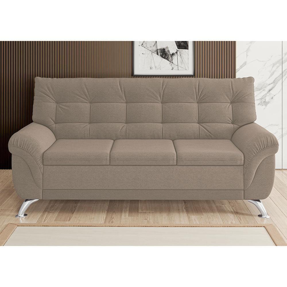 Sofá 3 e 2 Lugares Linoforte Arezzo Revestido em Tecido Suede com Larguras de 202cm e 152cm - 3