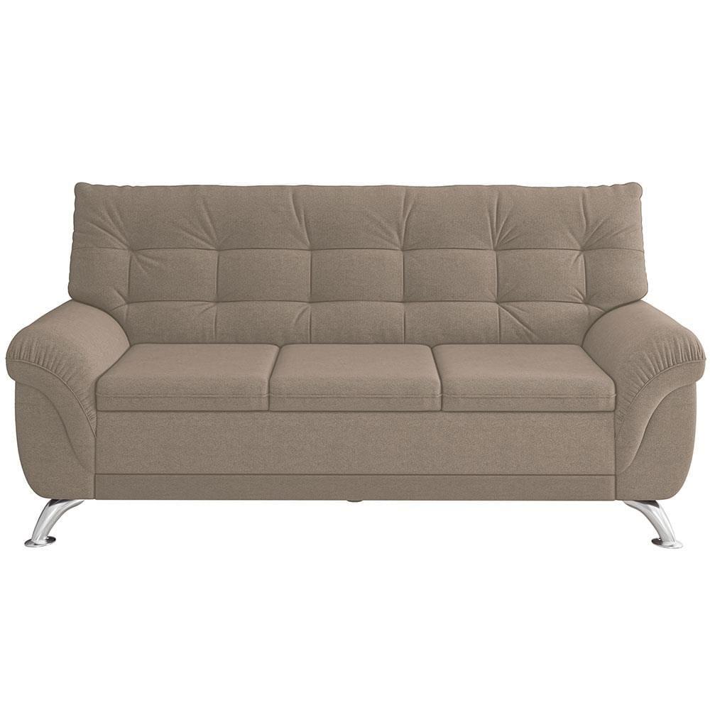 Sofá 3 e 2 Lugares Linoforte Arezzo Revestido em Tecido Suede com Larguras de 202cm e 152cm - 5