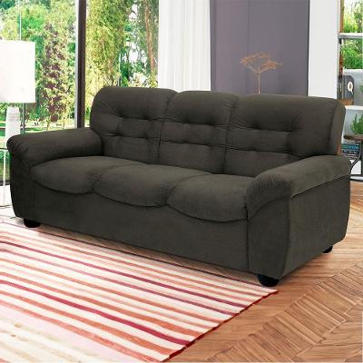 Sofá de 3 Lugares Linoforte Stillus II com 204 cm de Largura e Revestido em Tecido Suede