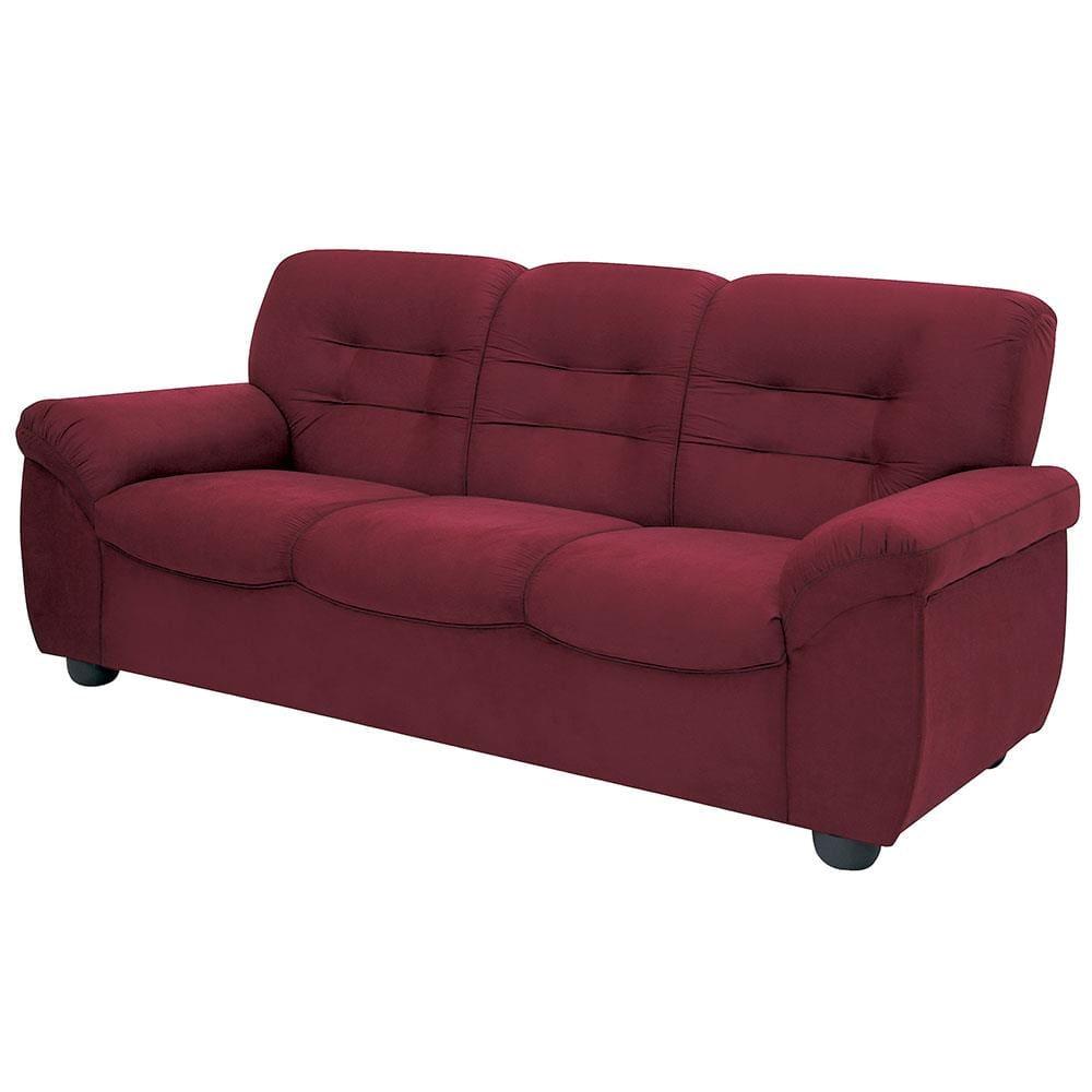 Sofá de 3 Lugares Linoforte Stillus II com 204 cm de Largura e Revestido em Tecido Suede - 2