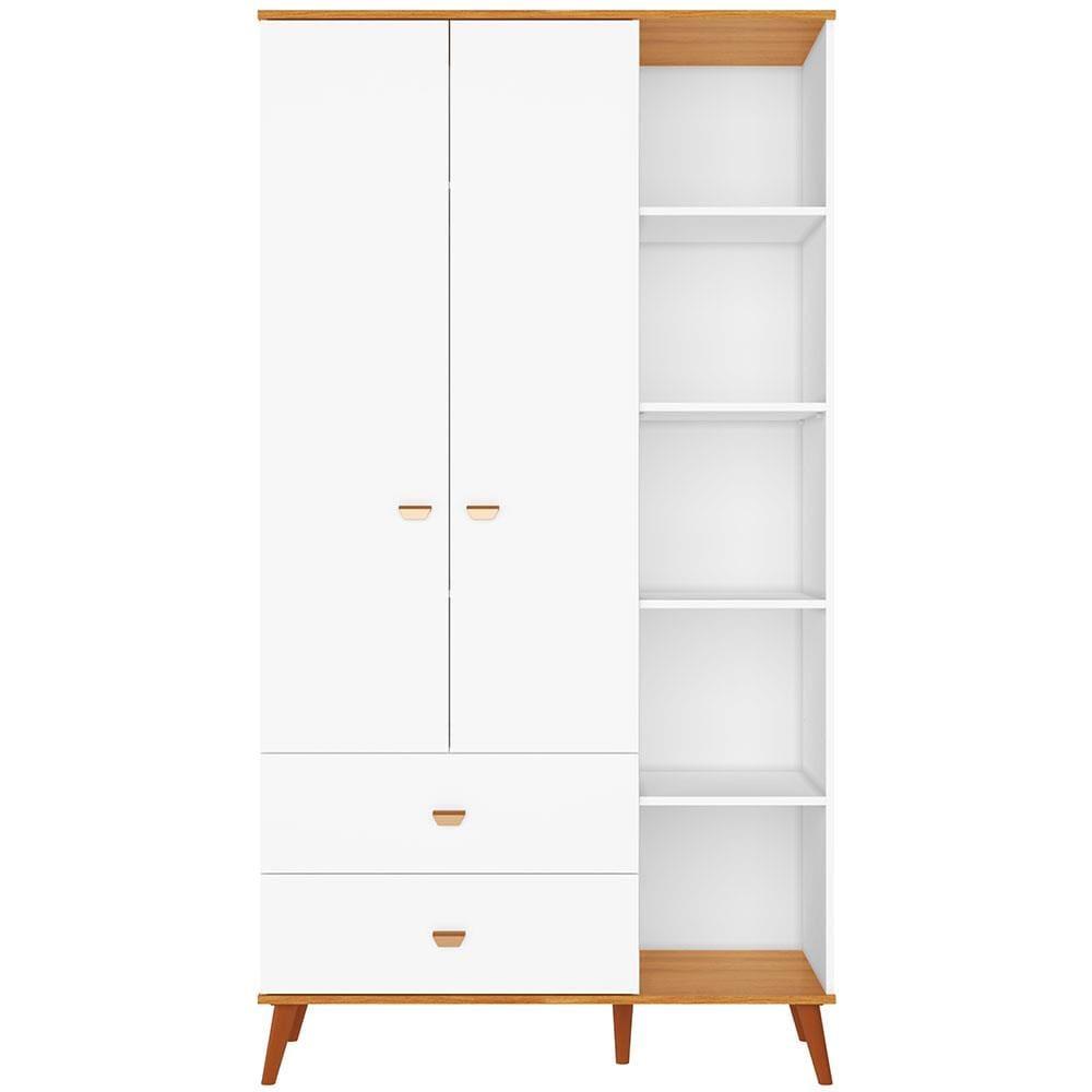 Guarda-Roupa Infantil Bartira Ternura com 5 Nichos, 2 Portas, 2 Gavetas - 106,8 cm de largura - 2