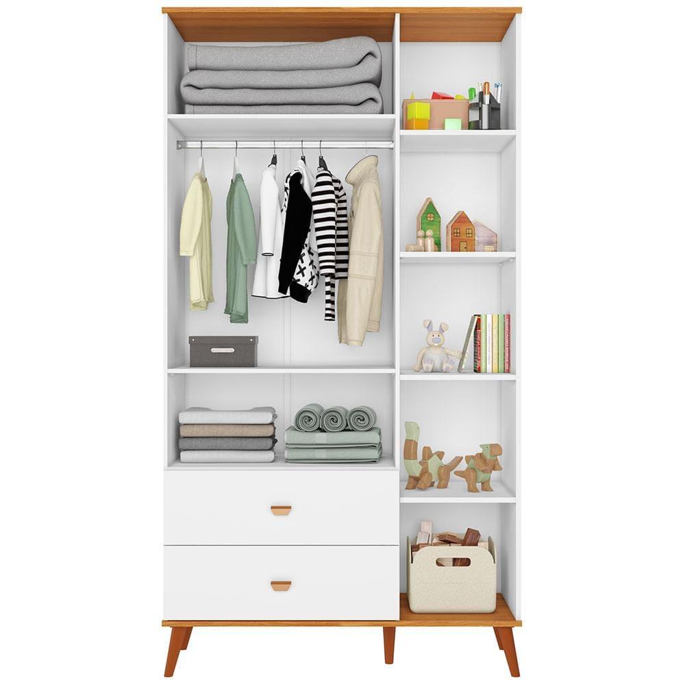 Guarda-Roupa Infantil Bartira Ternura com 5 Nichos, 2 Portas, 2 Gavetas - 106,8 cm de largura - 3
