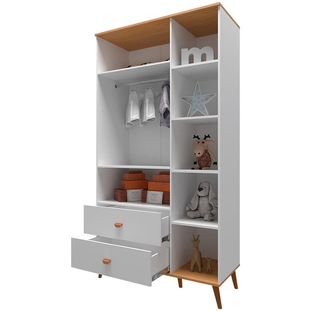 Guarda-Roupa Infantil Bartira Ternura com 5 Nichos, 2 Portas, 2 Gavetas - 106,8 cm de largura - 4