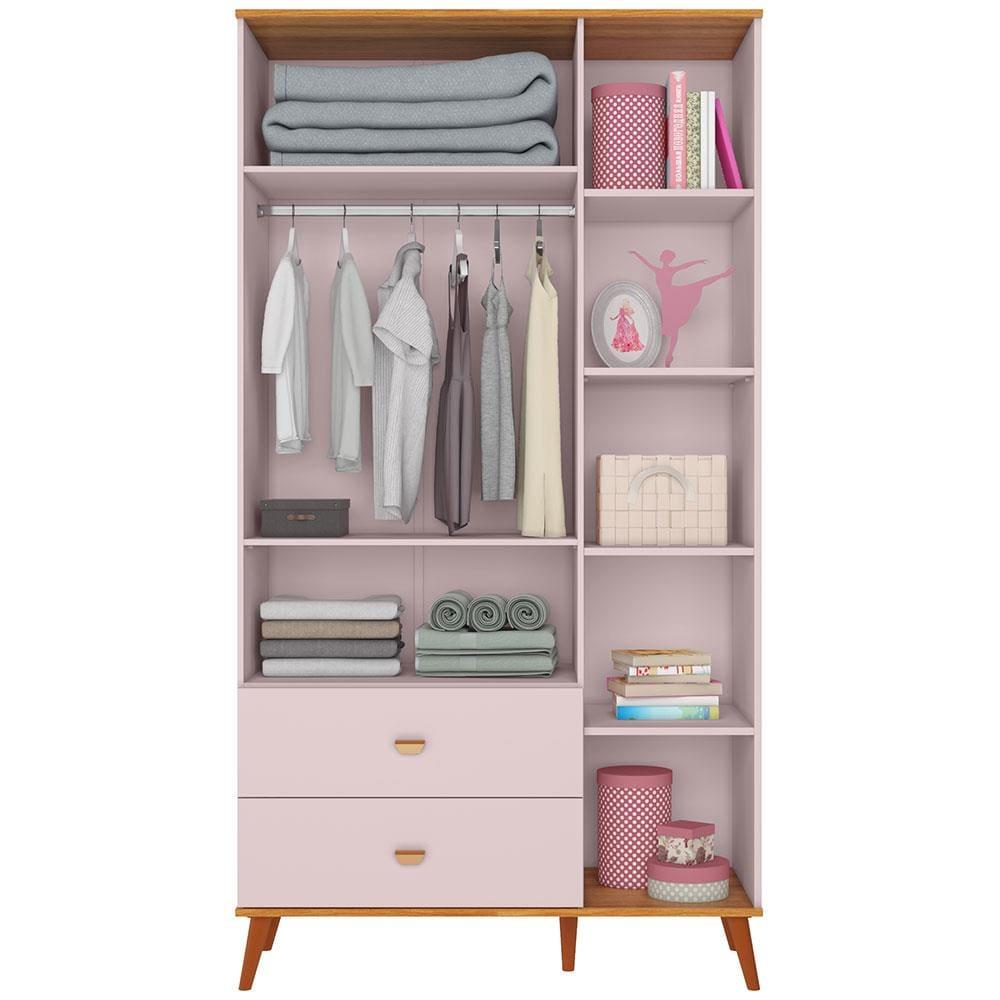 Guarda-Roupa Infantil Bartira Ternura com 5 Nichos, 2 Portas, 2 Gavetas - 106,8 cm de largura - 3