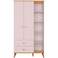 Guarda-Roupa Infantil Bartira Ternura com 5 Nichos, 2 Portas, 2 Gavetas - 106,8 cm de largura - 2