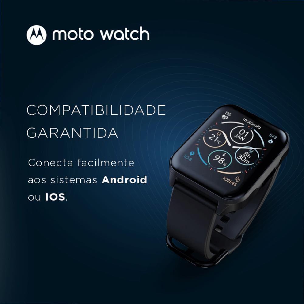 Smartwatch Motorola Moto Watch 70 Tela LCD de 1.69", Bluetooth e Sensor de Frequência Cardíaca - 5