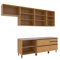 Cozinha Completa Bartira Cristal 300cm com 8 Portas 5 Gavetas e Nicho Micro-ondas - 6