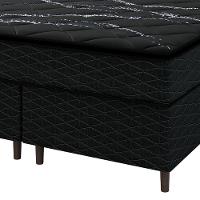 Cama Box Queen Size Umaflex New Itália Black com Molas Ensacadas, Revestimento em Jacquard e Pillow Top D26 63x158x198cm - Preto - 6