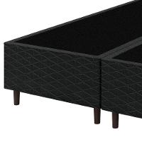 Cama Box Queen Size Umaflex New Itália Black com Molas Ensacadas, Revestimento em Jacquard e Pillow Top D26 63x158x198cm - Preto - 8