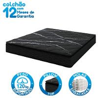Cama Box Queen Size Umaflex New Itália Black com Molas Ensacadas, Revestimento em Jacquard e Pillow Top D26 63x158x198cm - Preto - 9