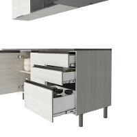 Cozinha Completa Bartira Cristal com 10 Portas, 3 Gavetas e 6 Prateleiras - 300cm de Largura - 5