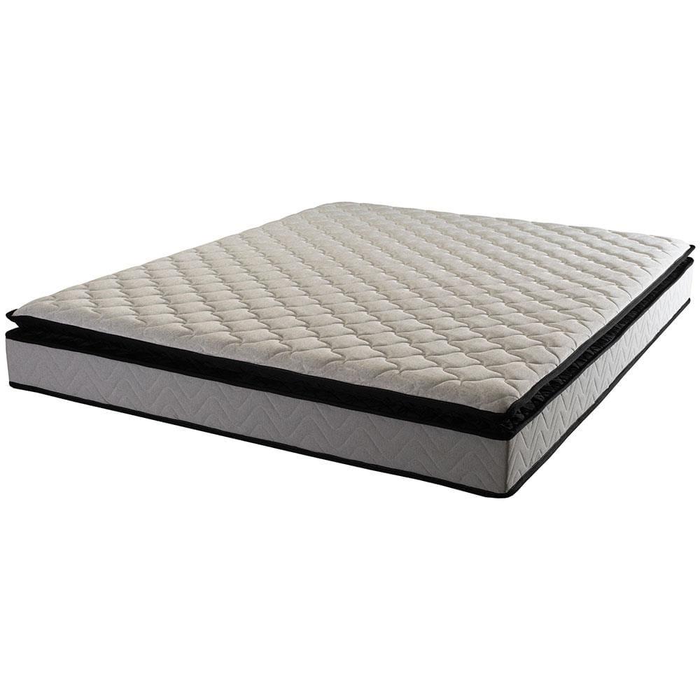 Cama Box de Casal Hellen Titanium com Espuma D28, Pillow Top e Revestimento em Tecido Malha 62x138x188cm - Cinza/Preto - 3
