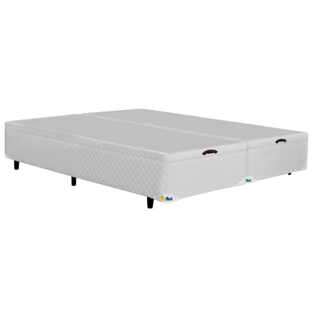 Cama Box Queen Size com Colchão Umaflex Itália e Base Itaflex Universal com Pillow Top, Molas Ensacadas e Baú - Branco - 4