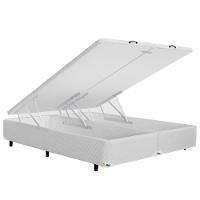 Cama Box Queen Size com Colchão Umaflex Itália e Base Itaflex Universal com Pillow Top, Molas Ensacadas e Baú - Branco - 5