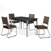 Mesa de Jantar Aço Nobre Cláudia com Tampo Kanon e 4 Cadeiras - 2