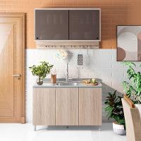 Cozinha Compacta Bartira Amazonita com 5 Portas e 3 Prateleiras - 120,1cm de largura - 1