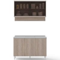 Cozinha Compacta Bartira Amazonita com 5 Portas e 3 Prateleiras - 120,1cm de largura - 2