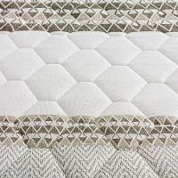 Cama Box de Casal Biflex Ilhéus com Molas Ensacadas e Euro Pillow 63x138x188cm - Marrom/Bege Estampado