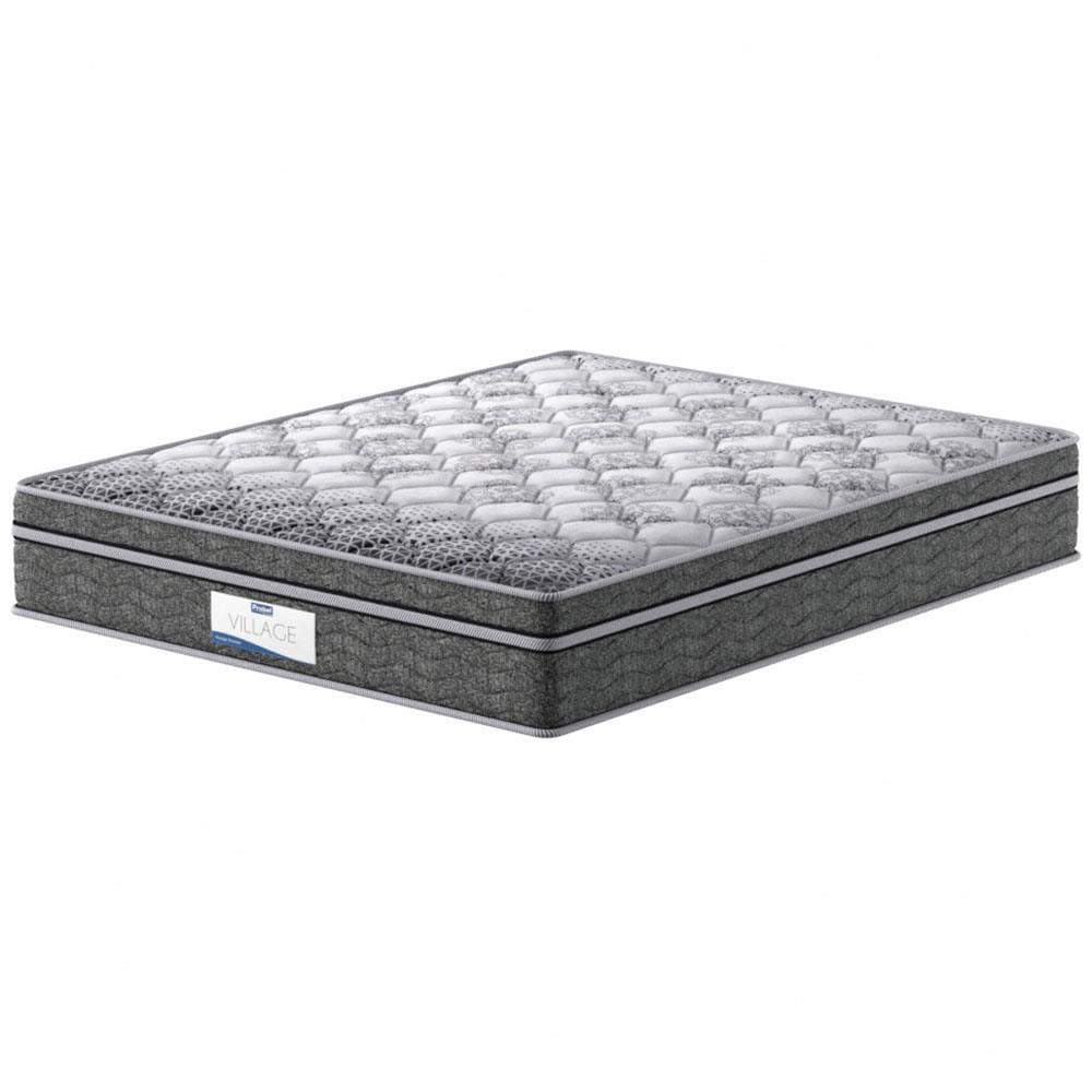 Cama Box Queen Size Probel Village D28 com Molas Ensacadas e Pillow Euro 68x158x198cm - Branco/Preto - 3