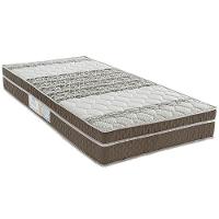 Cama Box de Solteiro Biflex Ilhéus com Molas Ensacadas e Euro Pillow 63x88x188cm - Marrom/Bege Estampado - 3