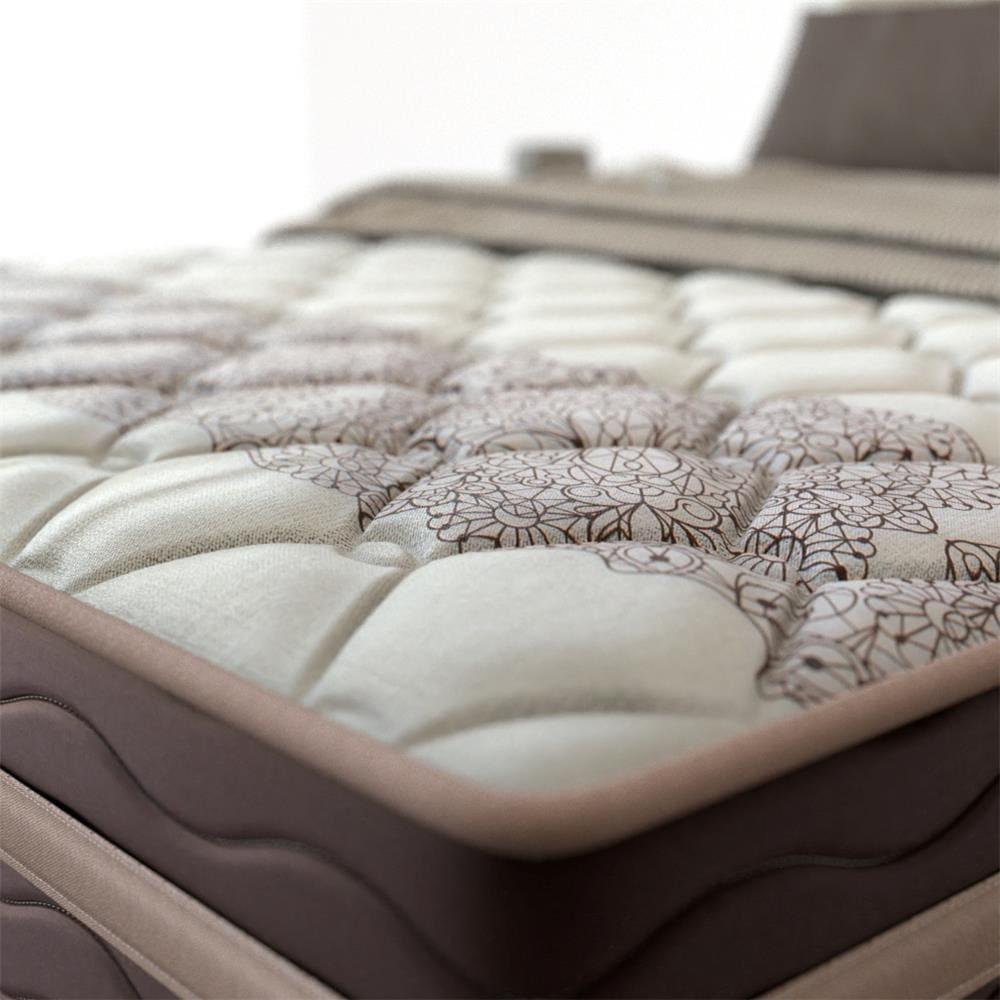 Cama Box King Size Probel Nevada com Euro Pillow e Molas Ensacadas 64x193x203 cm - Bege/Marrom - 4