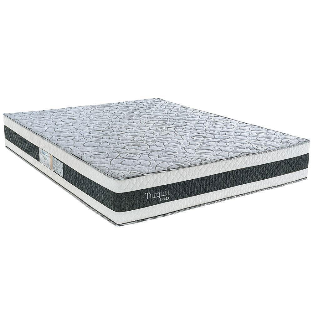 Cama Box Queen Size Biflex Turquia com Molas Ensacadas e Pillow Inn 69x158x198cm - Branco/Grafite - 3