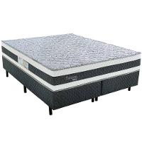 Cama Box Queen Size Biflex Turquia com Molas Ensacadas e Pillow Inn 69x158x198cm - Branco/Grafite - 2