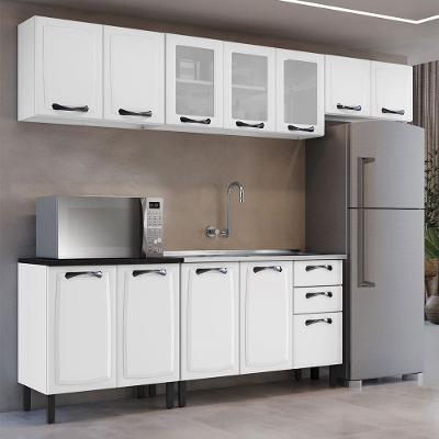 Cozinha Compacta Itatiaia New Premium com 1 Pia, 12 Portas, 2 Gavetas e 10 Prateleiras - 280cm de largura