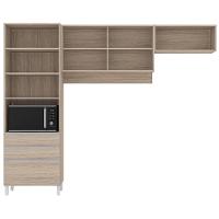 Cozinha Compacta Bartira Amazonita com 5 Portas, 3 Gavetas e 5 Prateleiras - 271cm de largura - 3