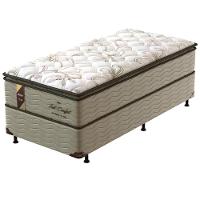 Cama Box de Solteiro Probel Fort Comfort com Pillow Top e Molas Prolastic 72x88x188cm - Branco/Bege - 2