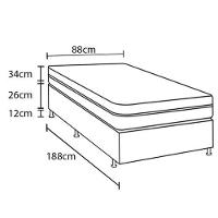 Cama Box de Solteiro Probel Fort Comfort com Pillow Top e Molas Prolastic 72x88x188cm - Branco/Bege - 8
