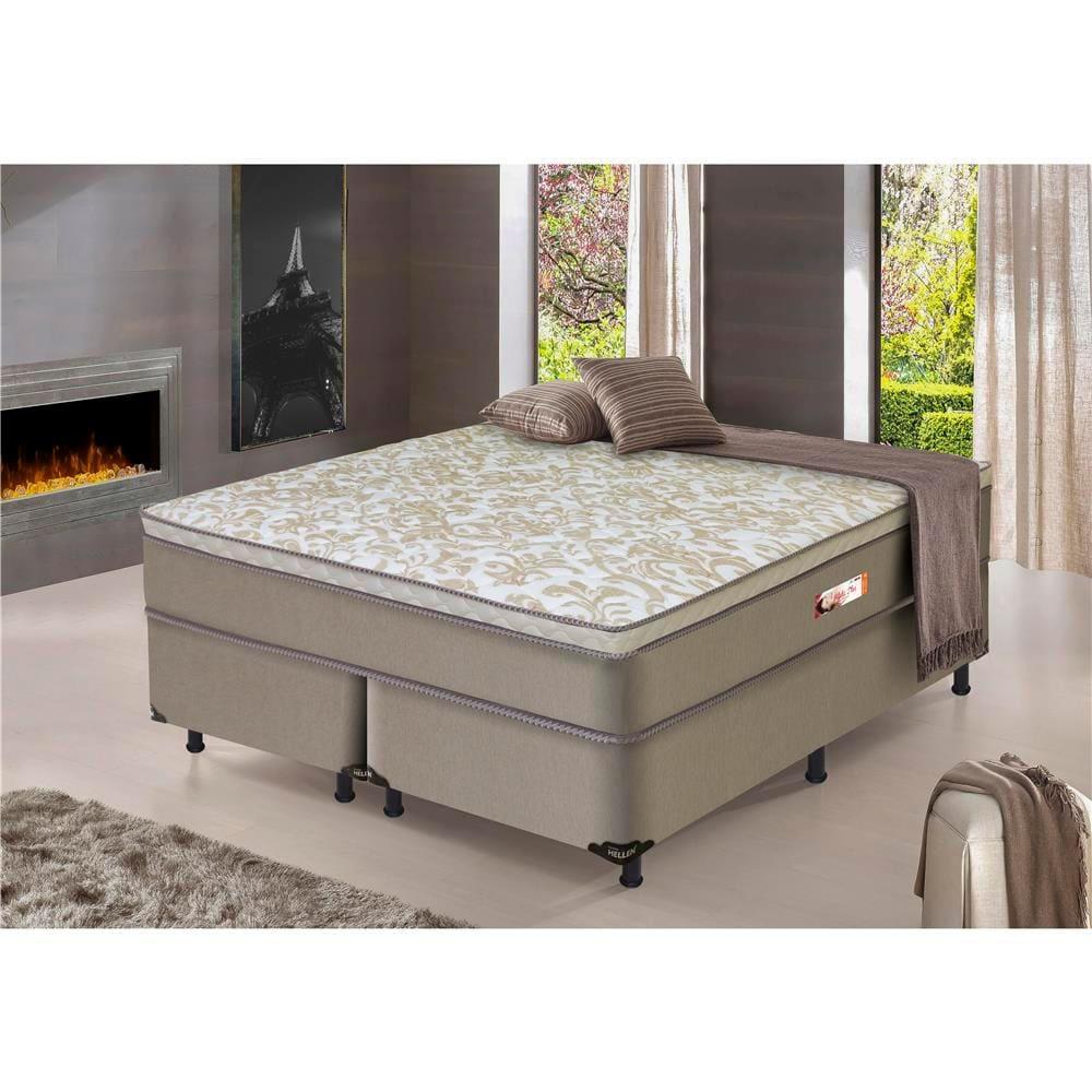 Cama Box King Size Hellen Alpha com EuroPillow e Molas Ensacadas 60x193x203 cm - Bege - 2