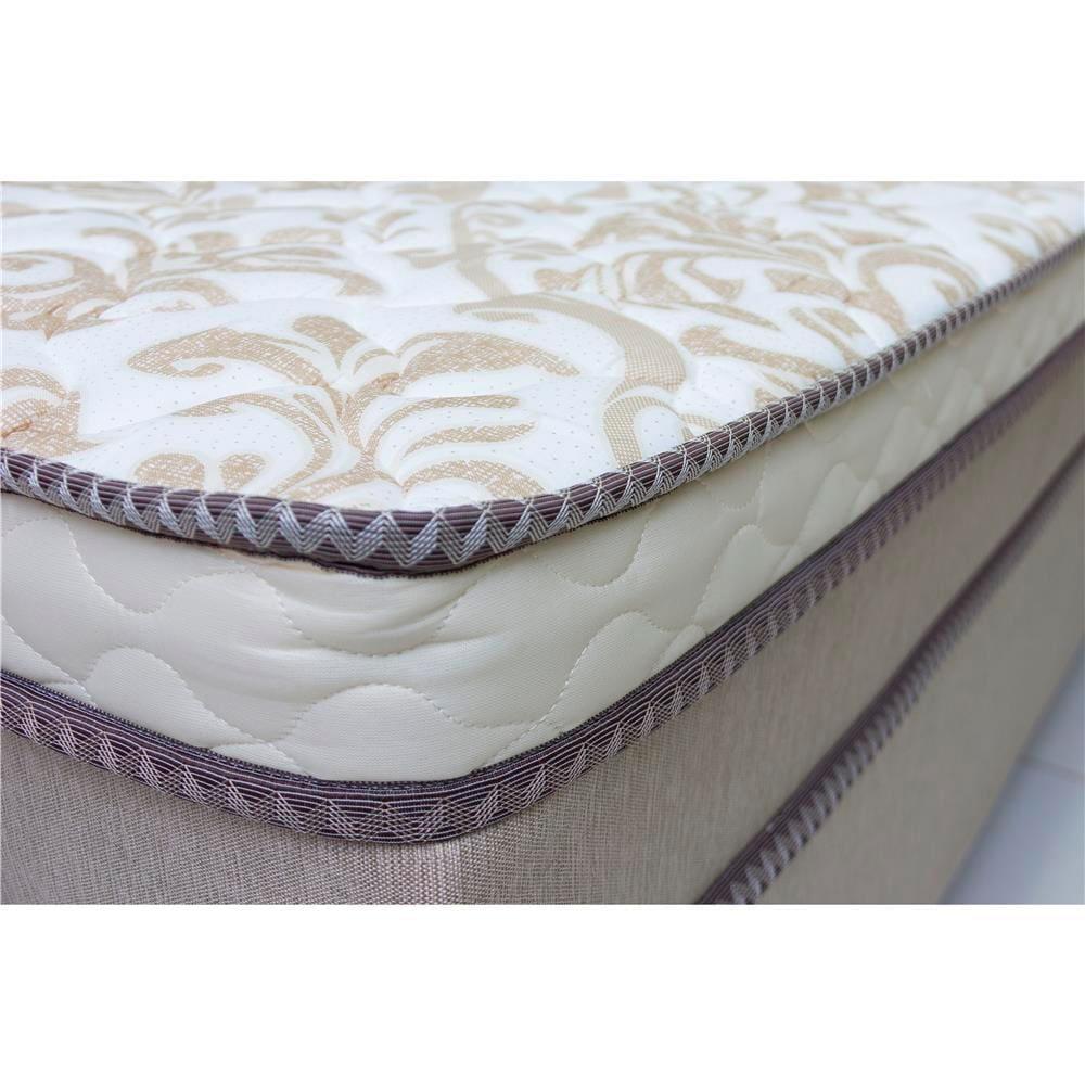 Cama Box King Size Hellen Alpha com EuroPillow e Molas Ensacadas 60x193x203 cm - Bege - 6
