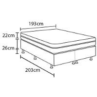 Cama Box King Size Hellen Alpha com EuroPillow e Molas Ensacadas 60x193x203 cm - Bege - 8