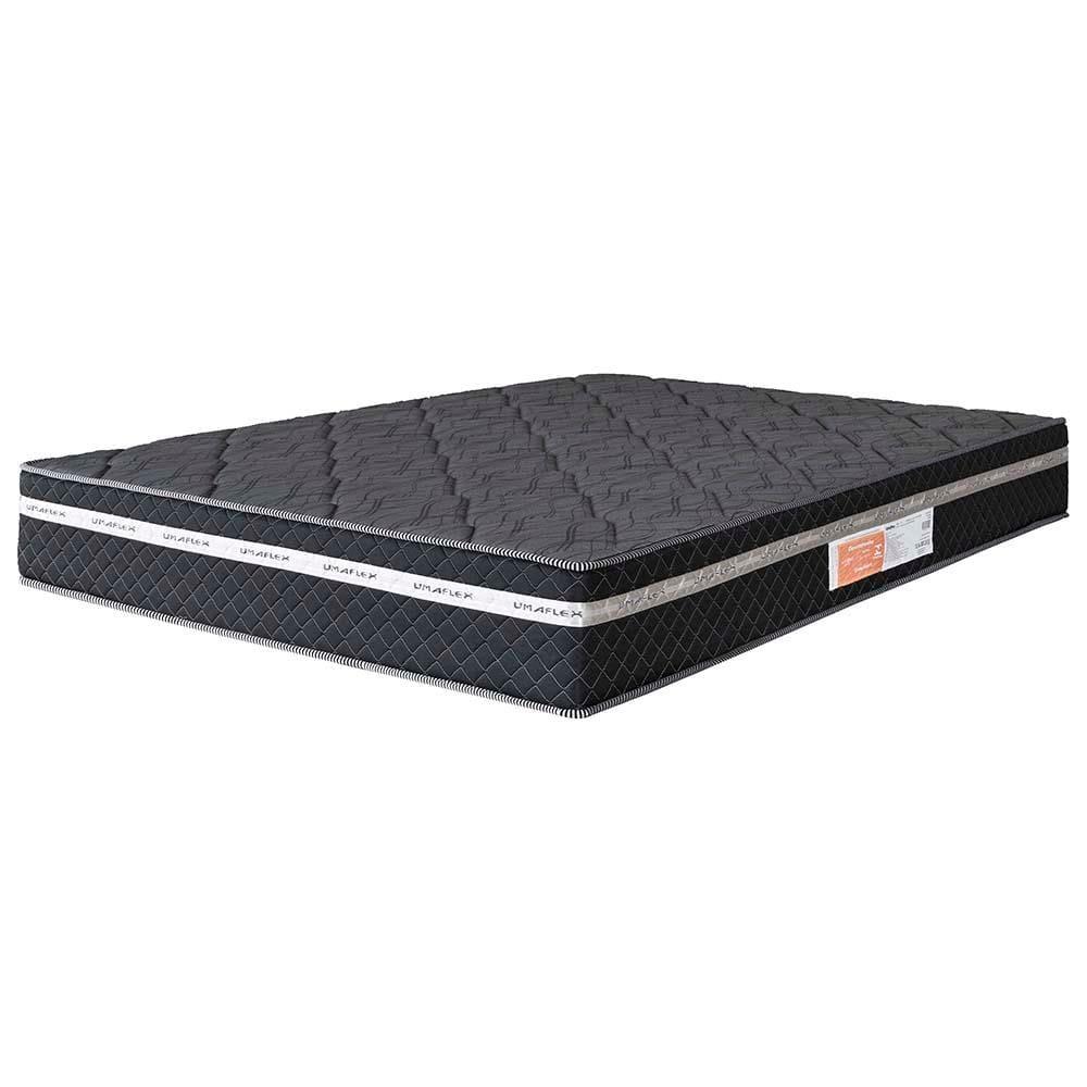 Cama Box Casal Umaflex Essencial com Eurotop e Molas Ensacadas 66x138x188 cm - Chumbo/Preto - 3
